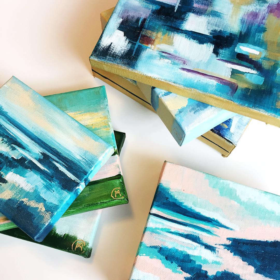 Blue Fractures 5 x 7