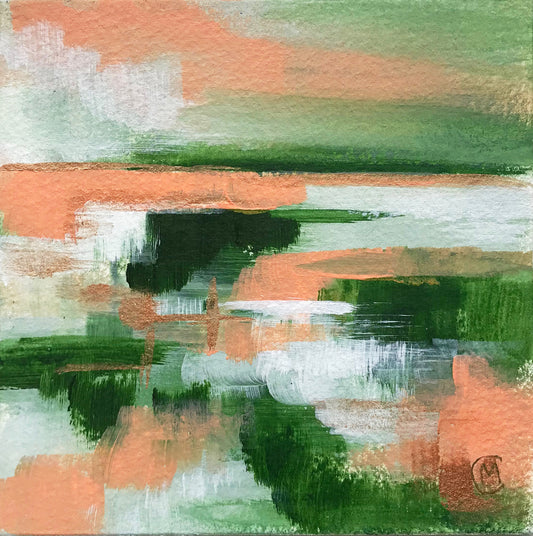 Salmon Skies - 5 x 5