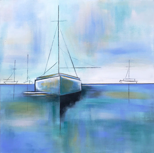 "Morning Blues" - 24" x 24"