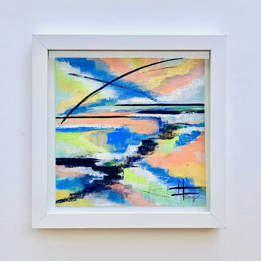 'Funky Feelings' 8 x 8 Framed