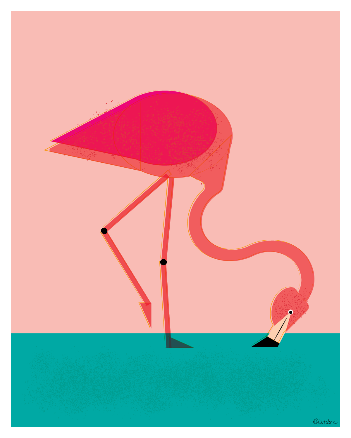 Flamingo Print