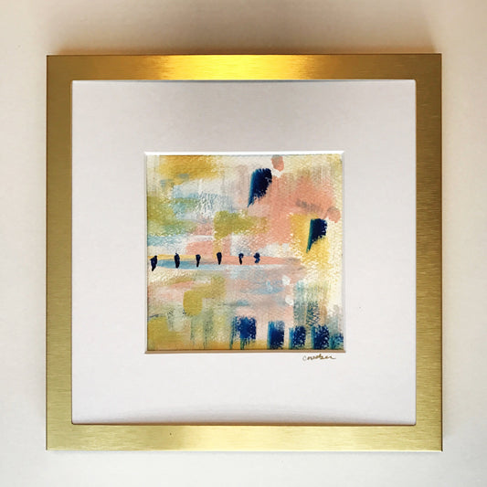 "Jennifer" - 5 x 5 Gold Framed Painting