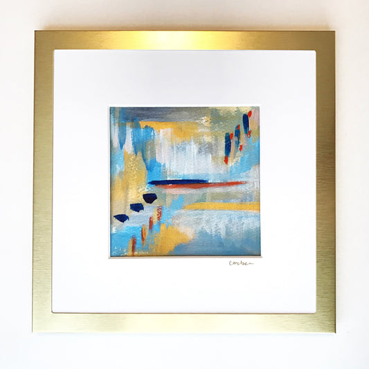 "Susan" - 5 x 5 Gold Framed Painting