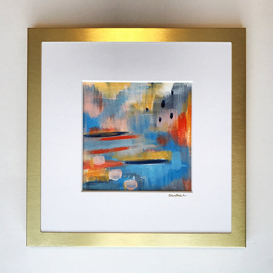 "Lucy" - 5 x 5 Gold Framed Painting