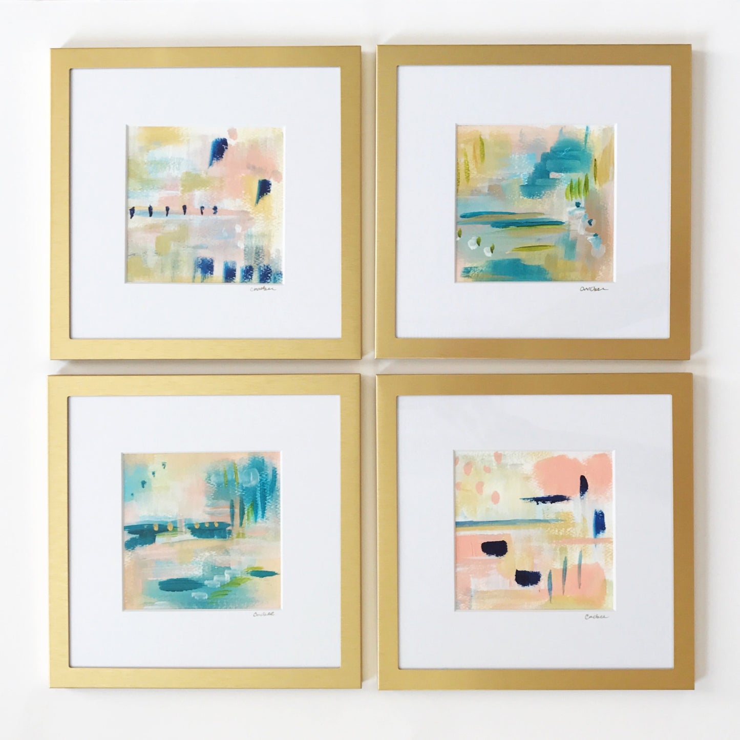 "Sally" - 5 x 5 Gold Framed Painting