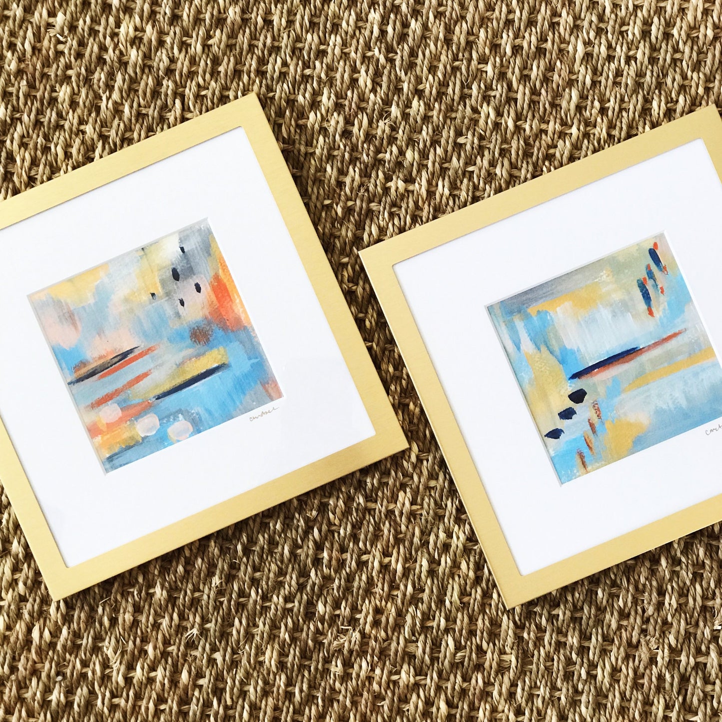 "Susan" - 5 x 5 Gold Framed Painting