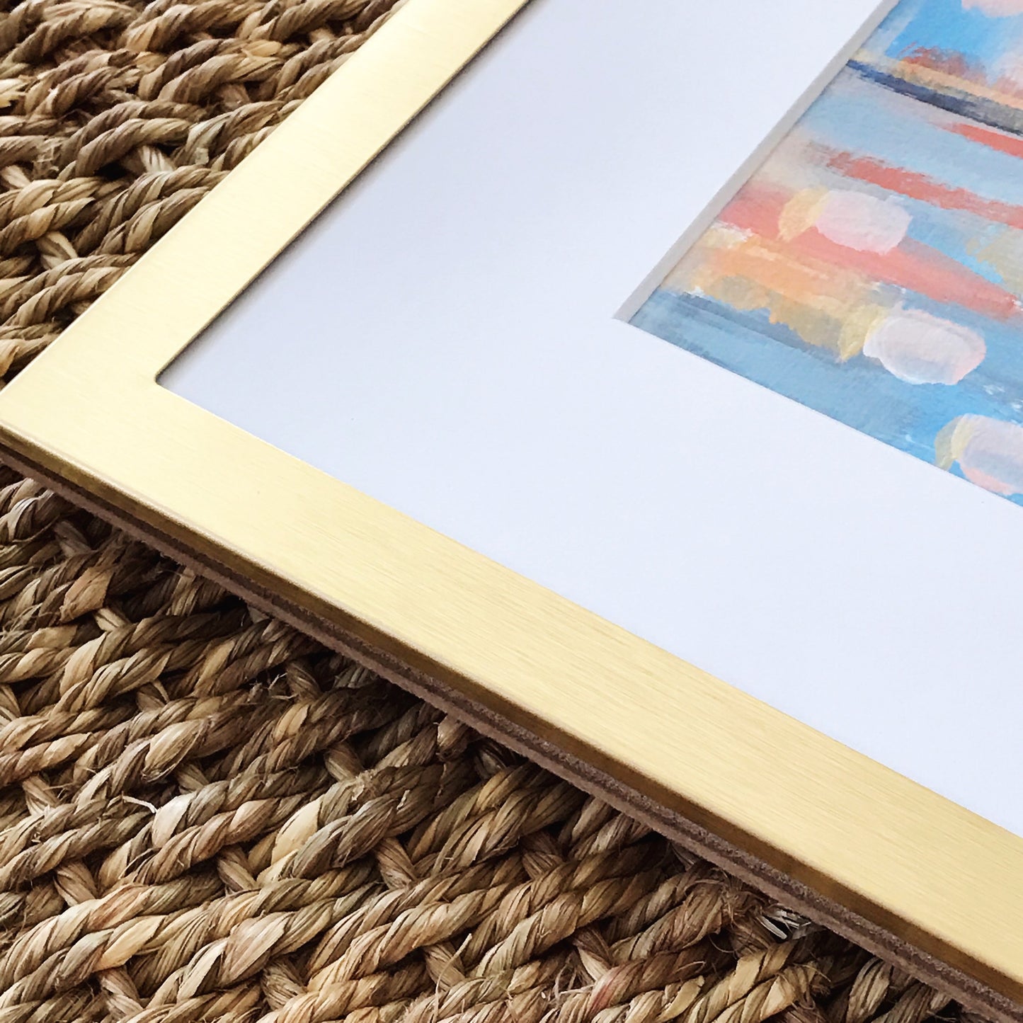 "Cloe" - 5 x 5 Gold Framed Painting