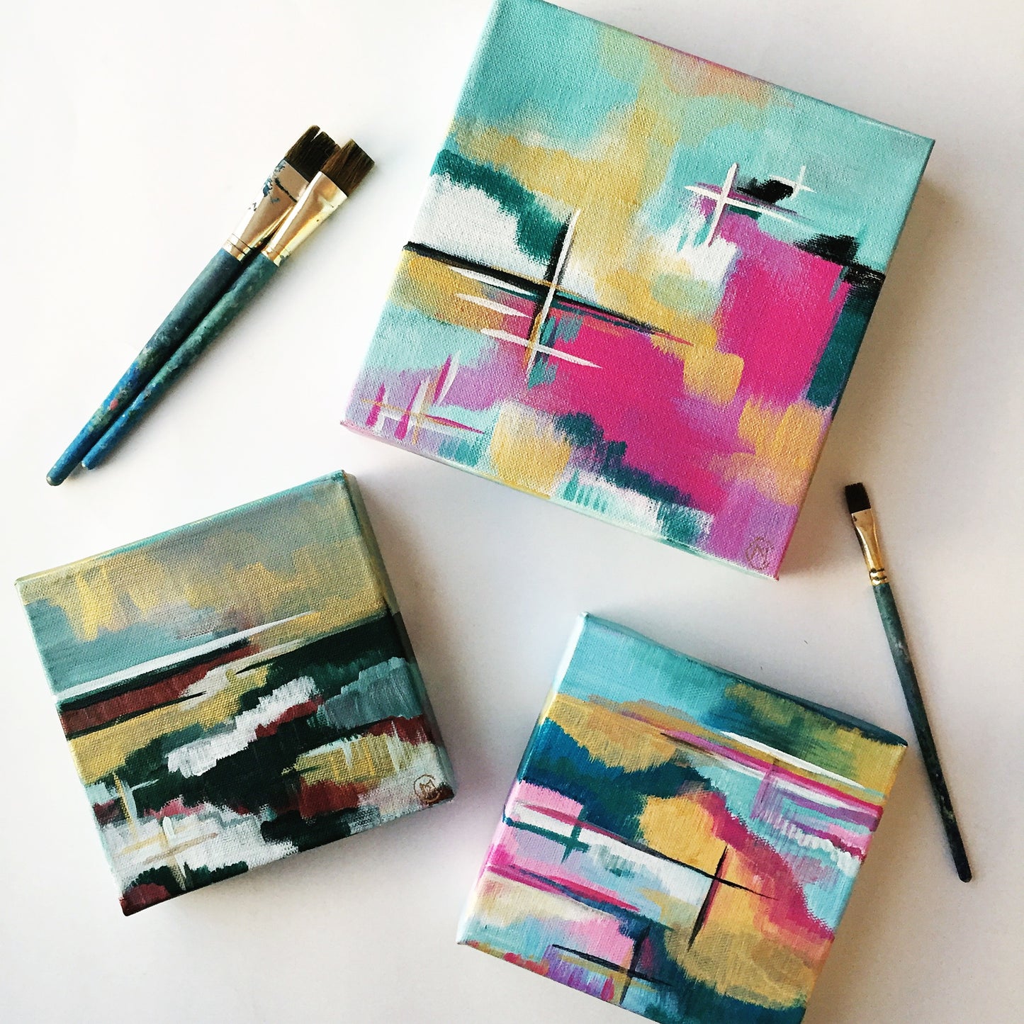 Sparkle Clown Dance 8 X 8 Painting