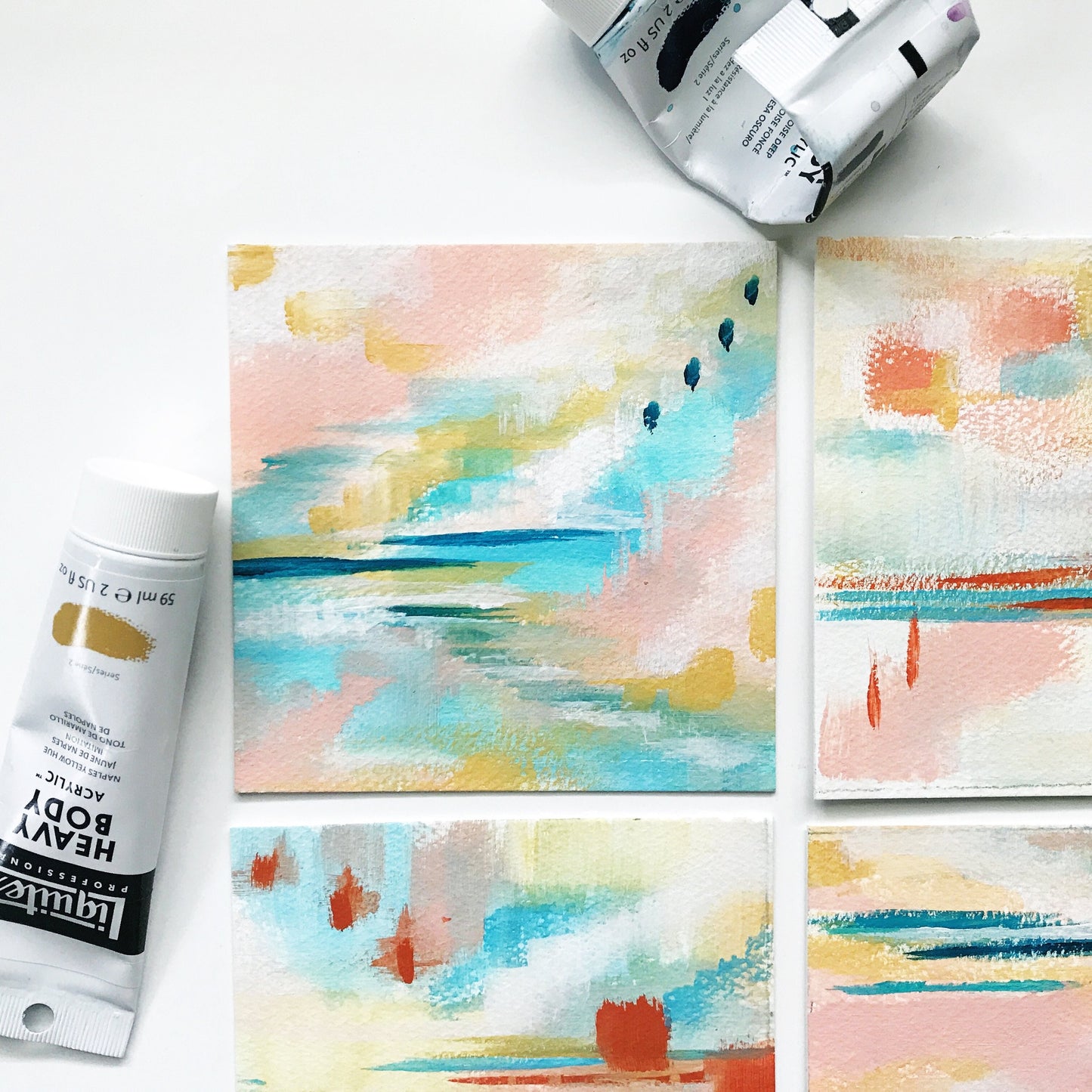 Custom "Pop and Shine" - Abstract Landscape Paper Works