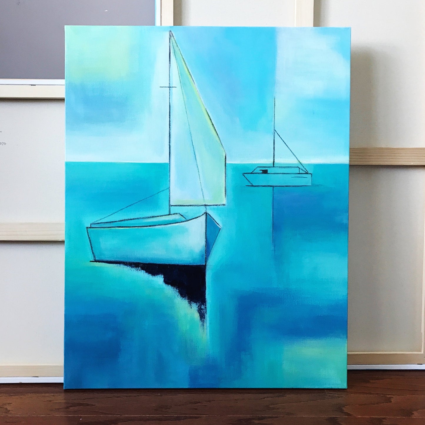 Harbor Greens 22x28"