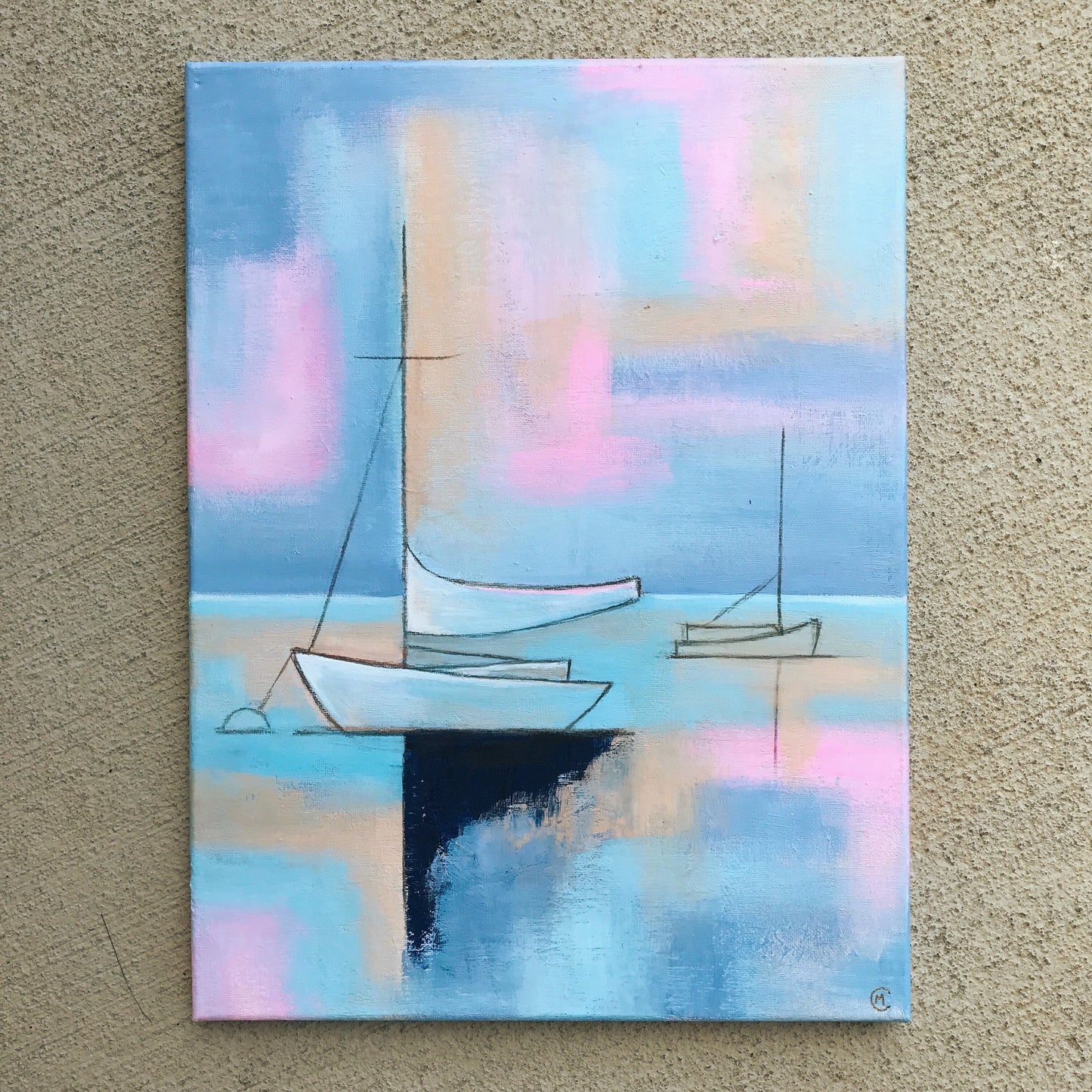Pastel Sails 12x16"