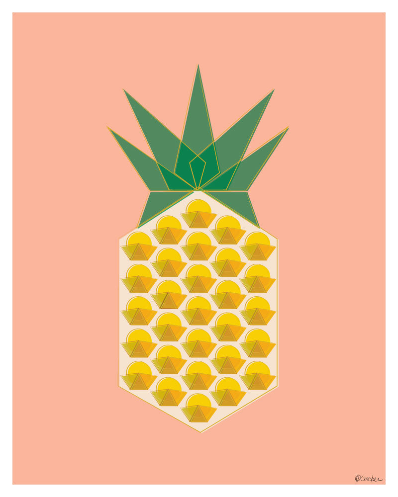 Pineapple Geometric Print