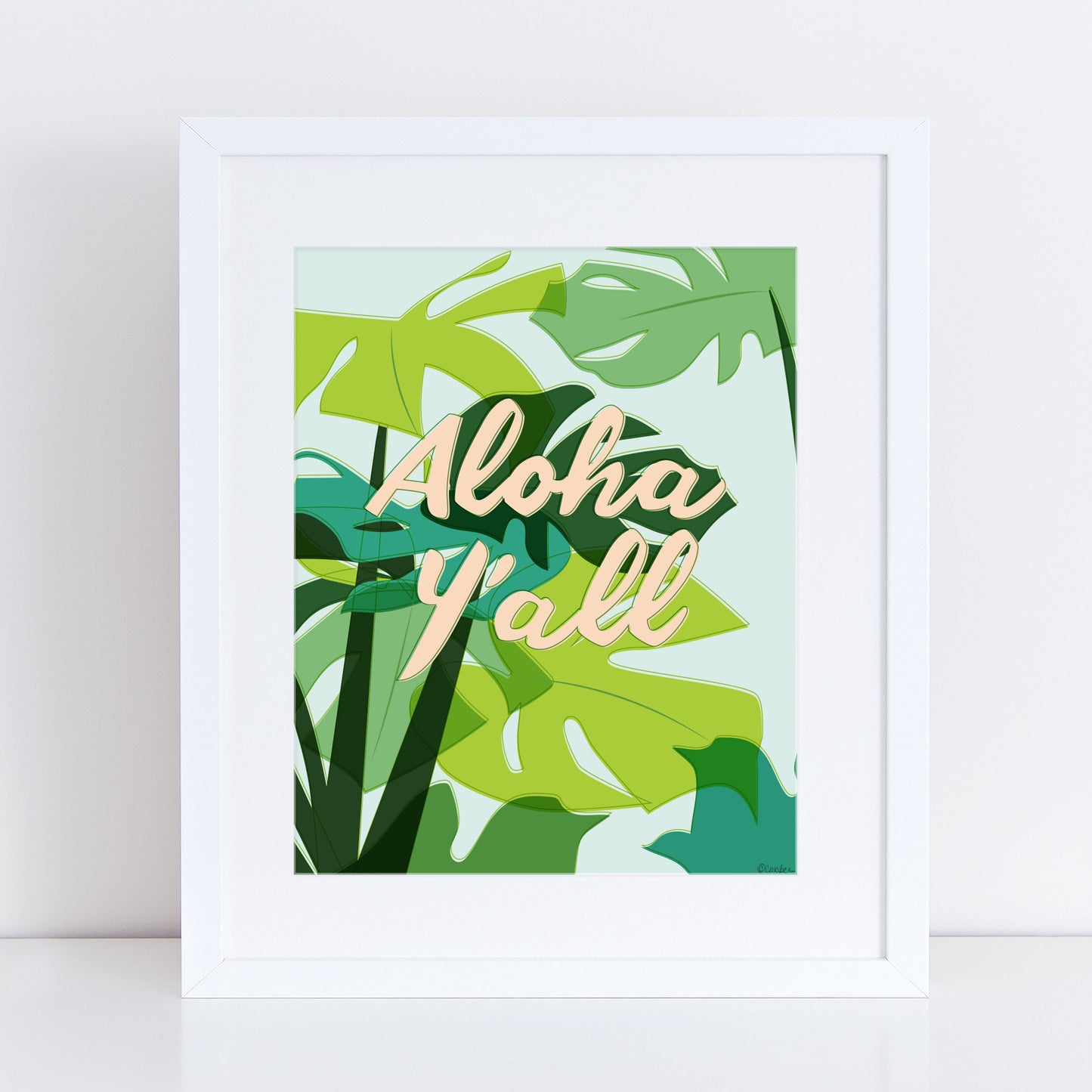 Aloha Y'all Mid Century Graphic Print