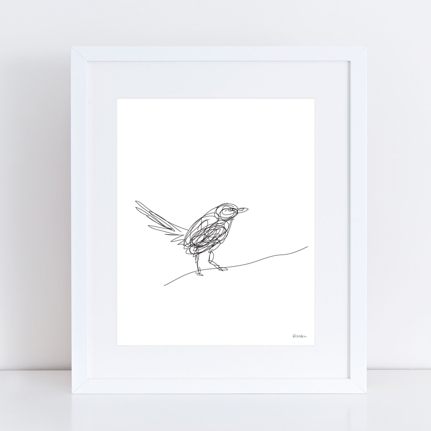 Bird 1 Line Illustration Print