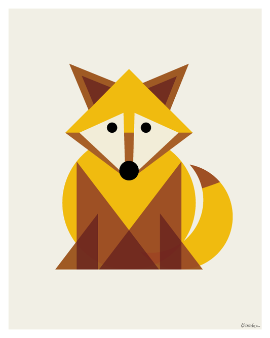 Happy Fox Print