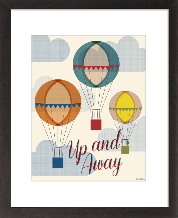 Hot Air Ballon - 8 x 10 Print with Mat