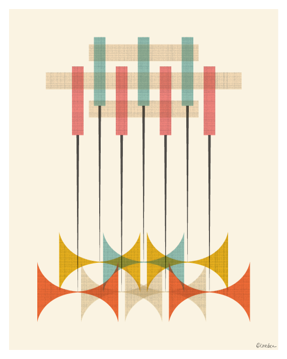 Mid Century Modern Pattern Print