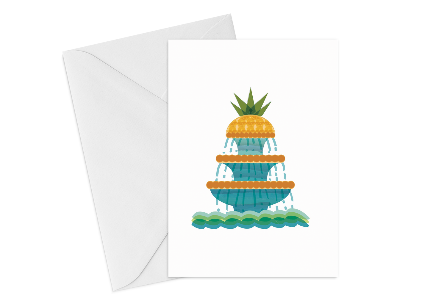 Palmetto Fountain Greeting Card