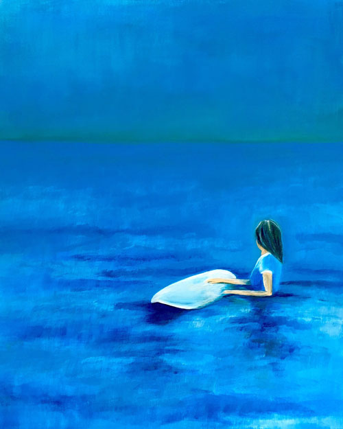 The Calm at Folly, Surfer 22 x 28