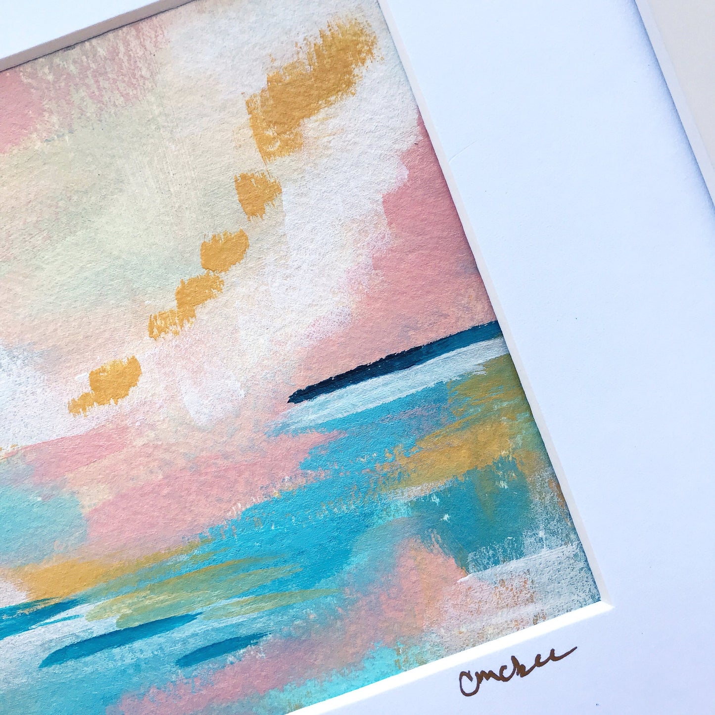 Custom "Pop and Shine" - Abstract Landscape Paper Works