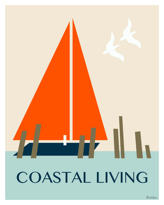 Jeré Inspired Sailboat Print