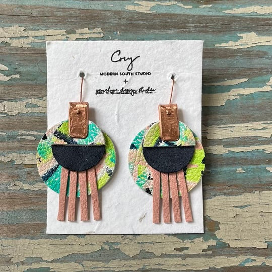 Lime and Pink PSD x Modern South Tassel Earring