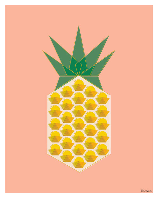 Pineapple Geometric Print