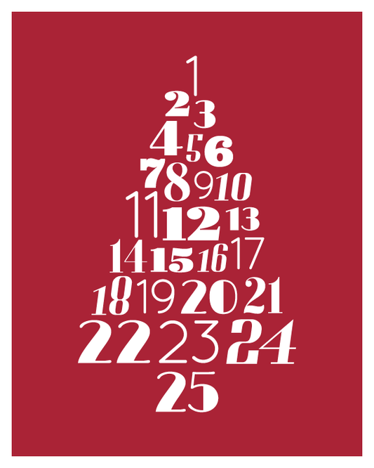 Advent Tree - 8 x 10 Print with Mat