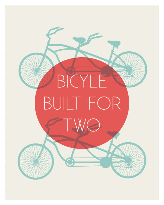 Bicycle For Two - 8 x 10 Print with Mat