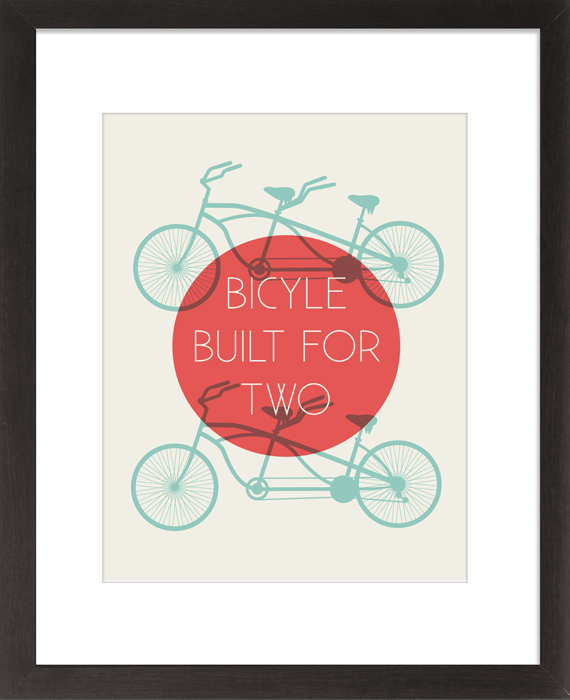 Bicycle For Two - 8 x 10 Print with Mat