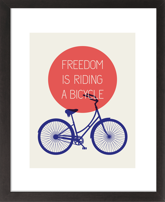 Freedom is Riding a Bicycle - 8 x 10 Print with Mat