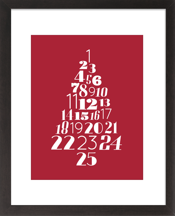 Advent Tree - 8 x 10 Print with Mat